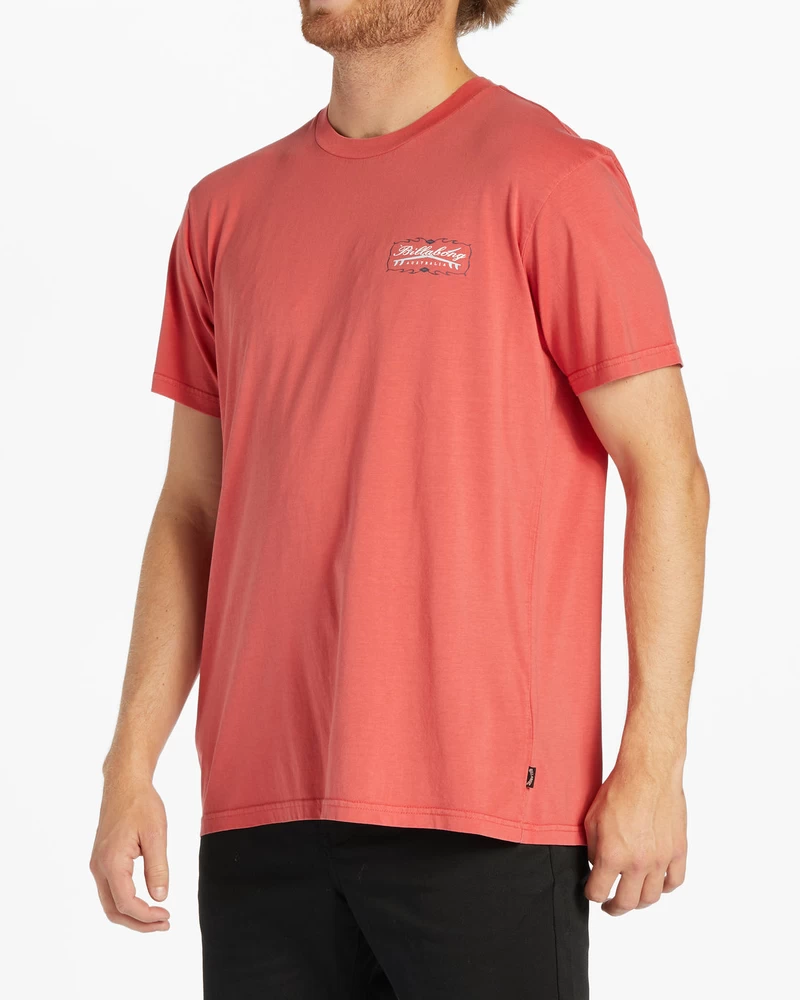 Billabong Crossboards Short Sleeve Wave Washed T-Shirt - Coral