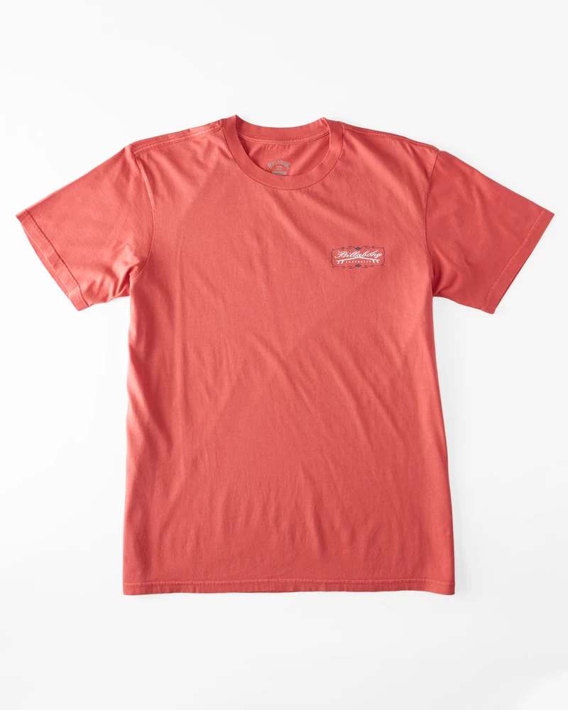 Billabong Crossboards Short Sleeve Wave Washed T-Shirt - Coral