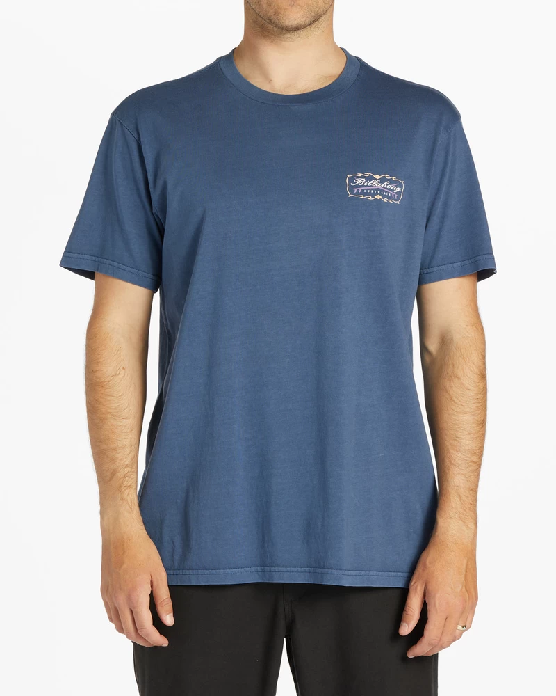 Billabong Crossboards Short Sleeve Wave Washed T-Shirt - Dark Blue