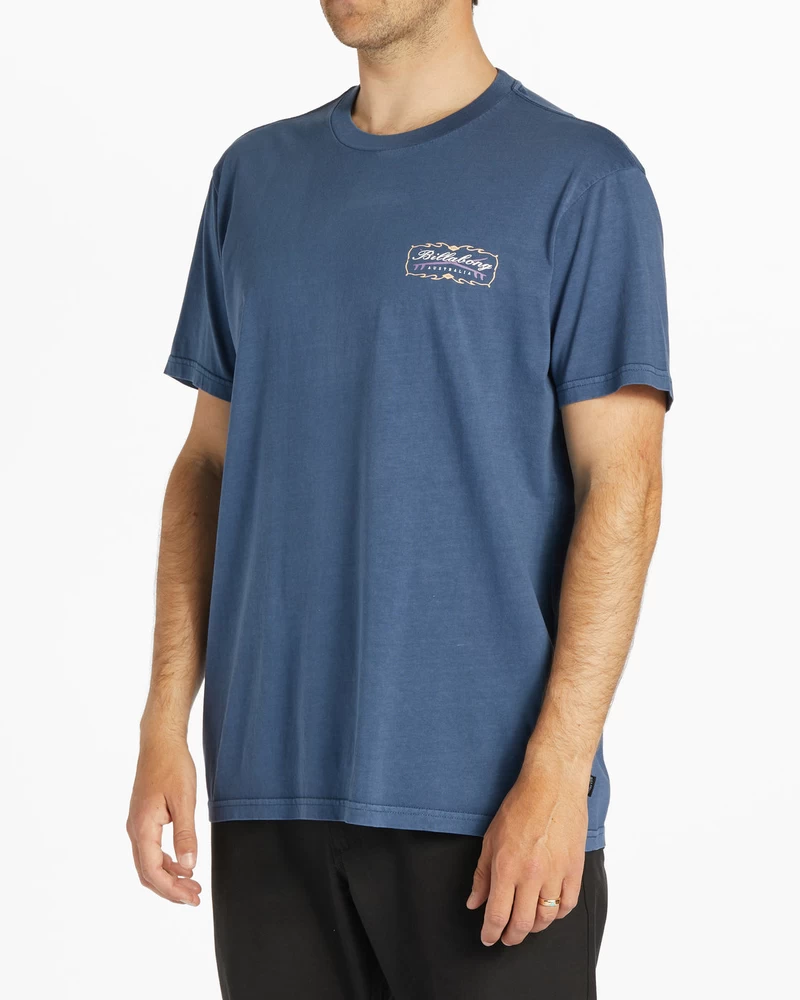 Billabong Crossboards Short Sleeve Wave Washed T-Shirt - Dark Blue