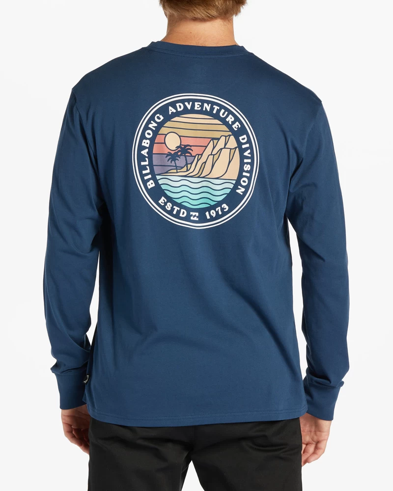 Billabong Rockies Marškinėliai Ilgomis Rankovėmis - Tamsiai Mėlyni