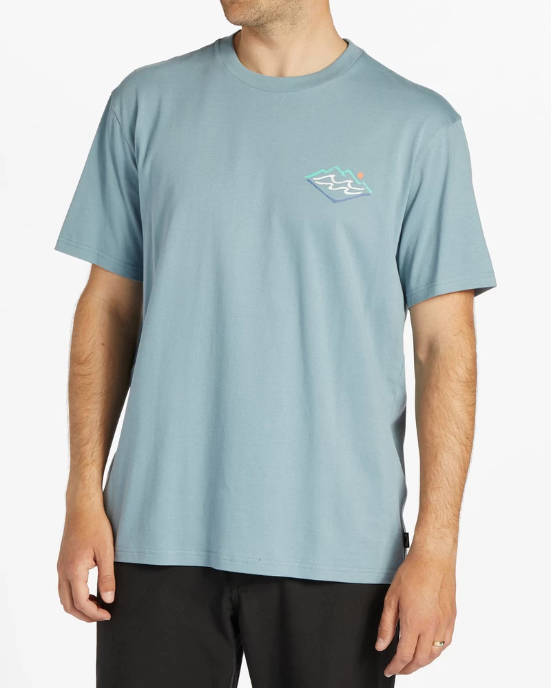 Billabong Summit Short Sleeve T-Shirt - Washed Blue
