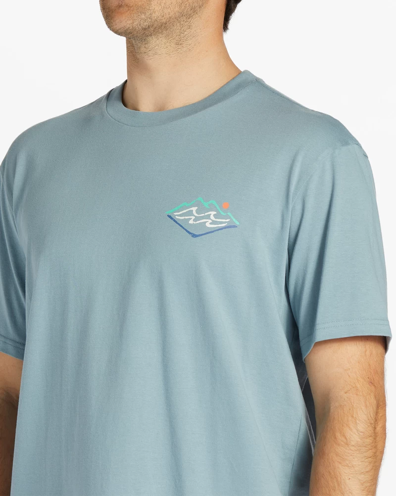 Billabong Summit Short Sleeve T-Shirt - Washed Blue