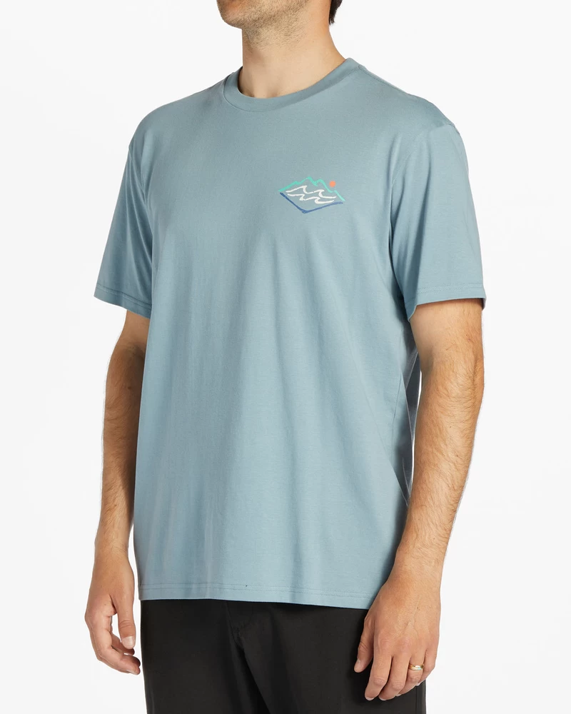 Billabong Summit Short Sleeve T-Shirt - Washed Blue