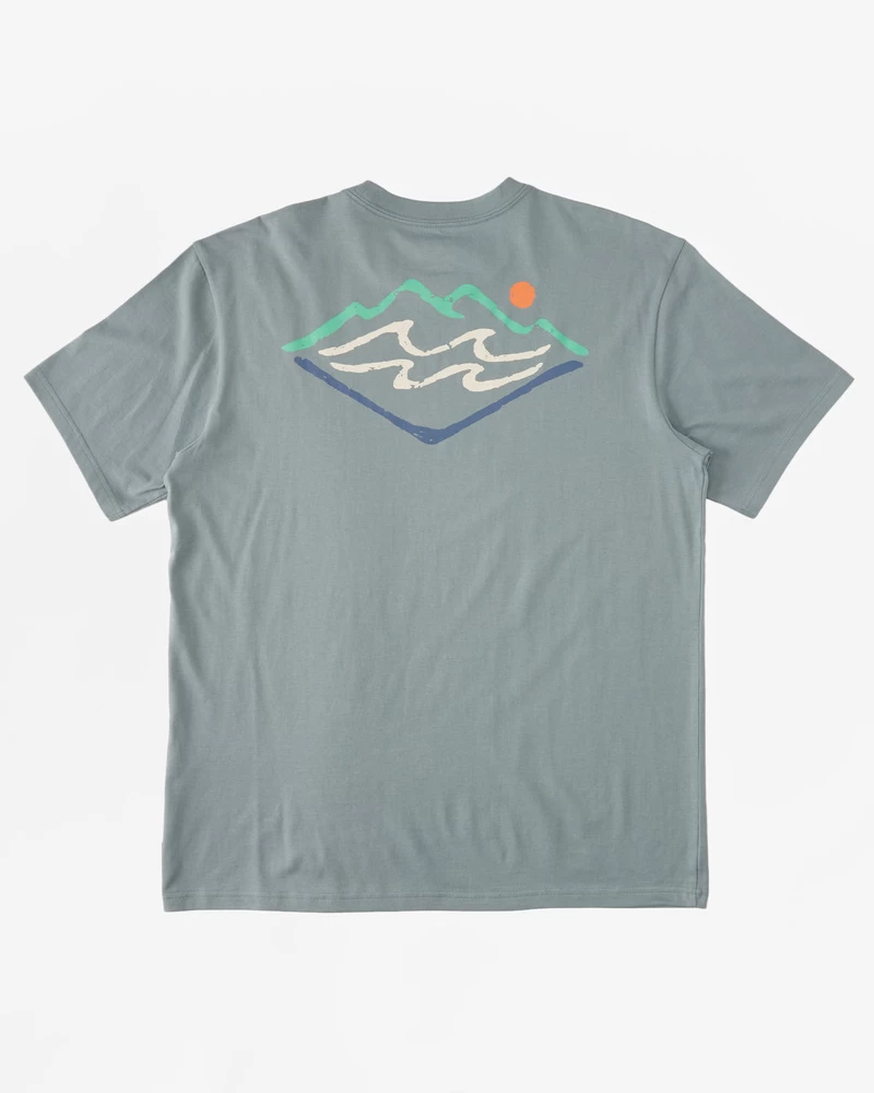Billabong Summit Short Sleeve T-Shirt - Washed Blue