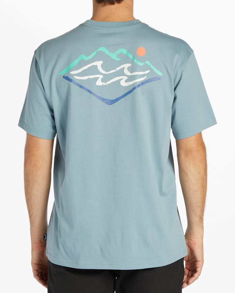 T-shirt A Maniche Corte Billabong Summit - Blu Lavato