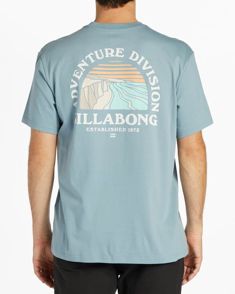 Billabong Sun Up Kısa Kollu Tişört - Yıkanmış Mavi