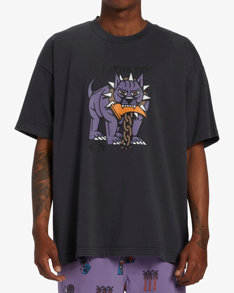 Billabong Dog Days OG Short Sleeve Wave Washed T-Shirt - Washed Black