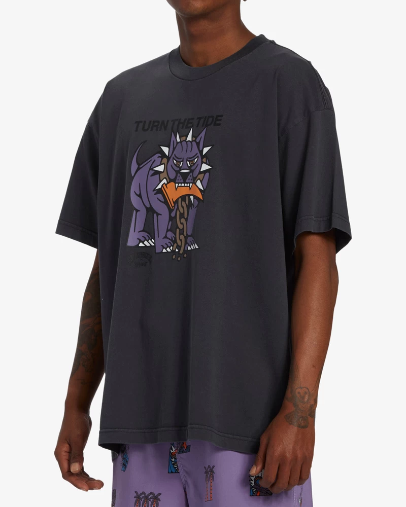 Billabong Dog Days OG Short Sleeve Wave Washed T-Shirt - Washed Black