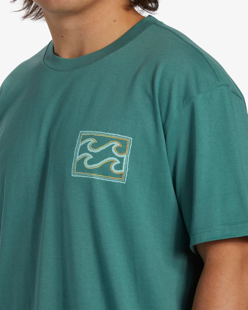 Billabong Tričko S Krátkym Rukávom Pastelka Vlna - Biliard