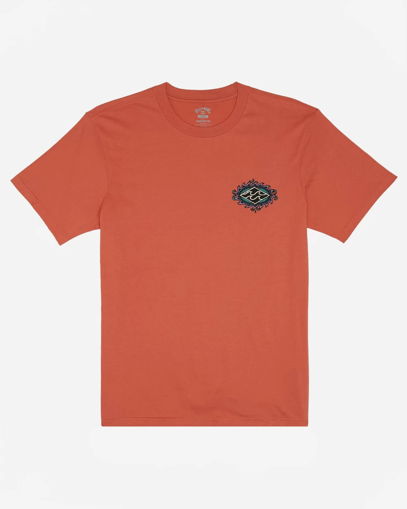 Billabong Crayon Wave Short Sleeve T-Shirt - Coral