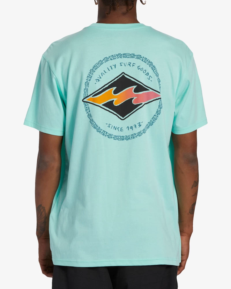 Billabong Rotor Diamant T-shirt Met Korte Mouwen - Mintgroen