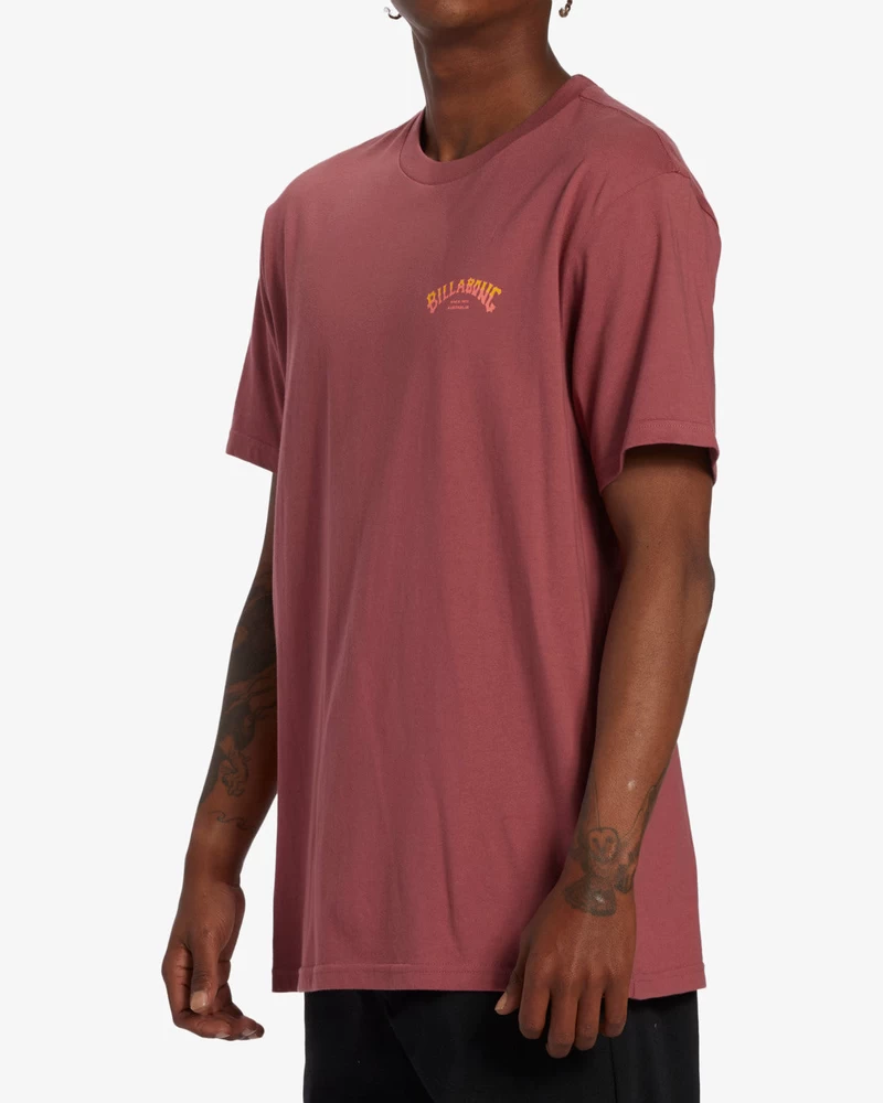 Billabong Stacked Arch Short Sleeve T-Shirt - Rose Dust