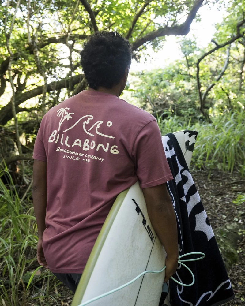 Billabong Lounge T-shirt Met Korte Mouwen - Roze Stof