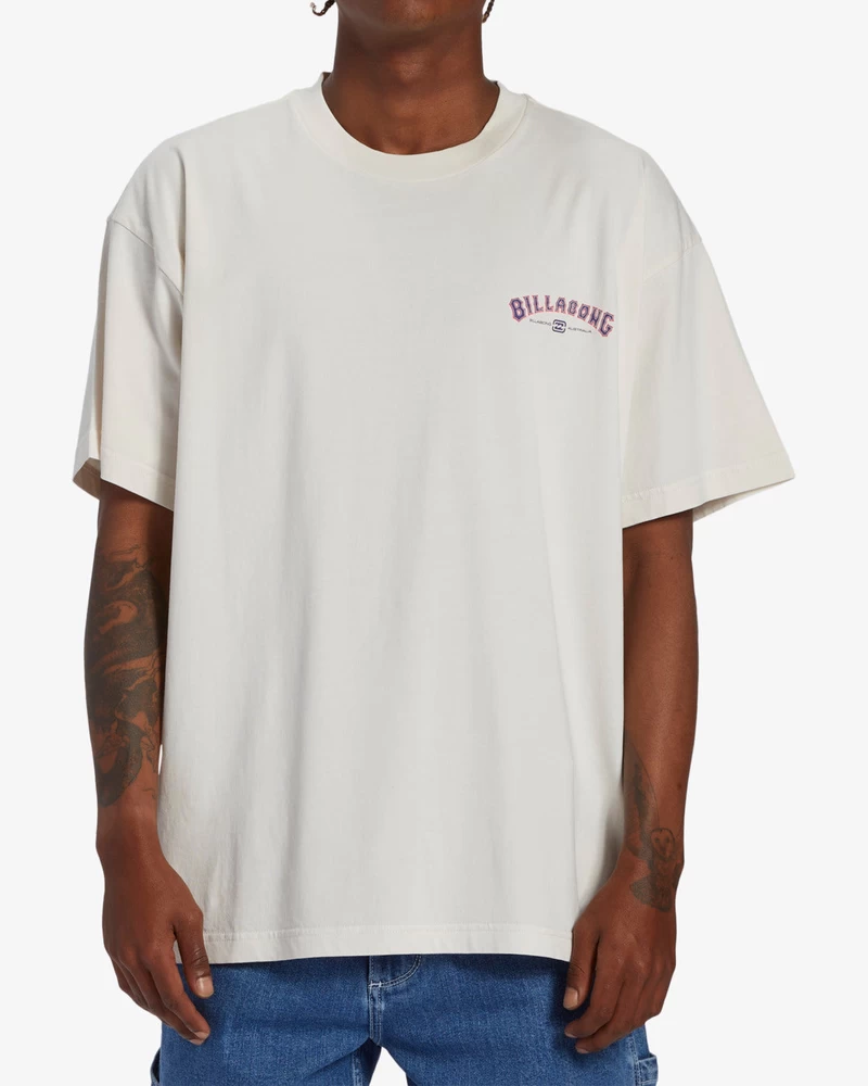 Billabong Arch Wave OG Short Sleeve Wave Washed T-Shirt - Off White