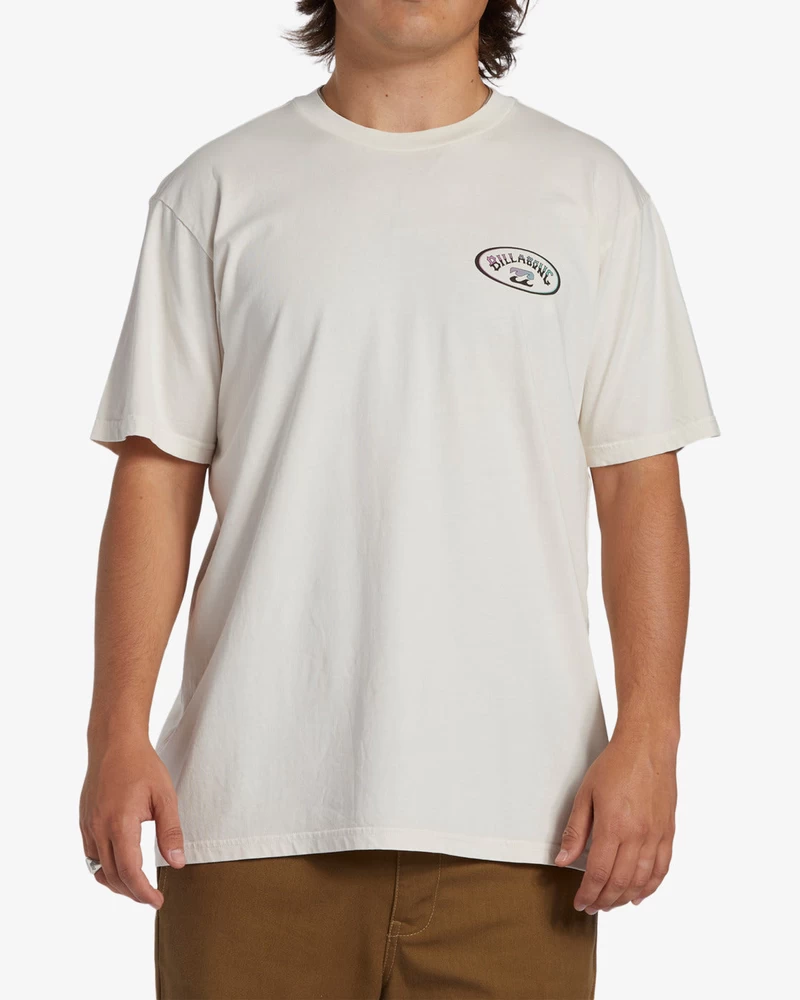 Billabong Crossboards Short Sleeve Wave Washed T-Shirt - Off White