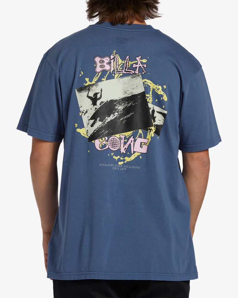 Billabong Hoogtij T-shirt Met Korte Mouwen En Golfwassing - Leiblauw