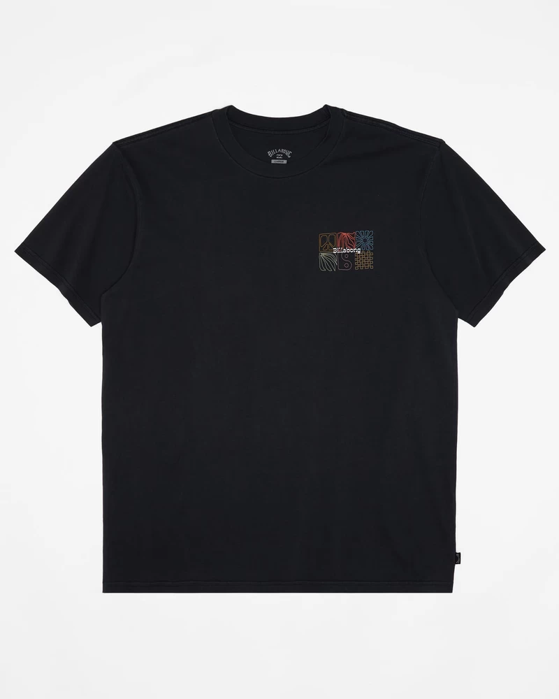 Billabong Reflections Short Sleeve Wave Washed T-Shirt - Black