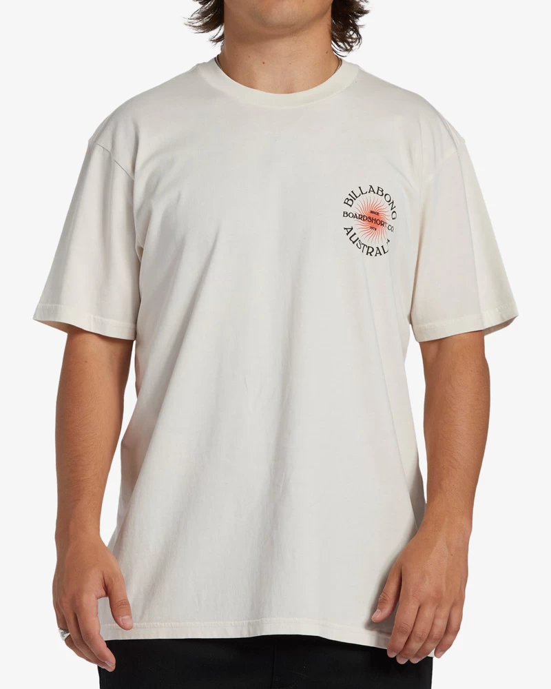 Billabong Connection Short Sleeve Wave Washed T-Shirt - Off White