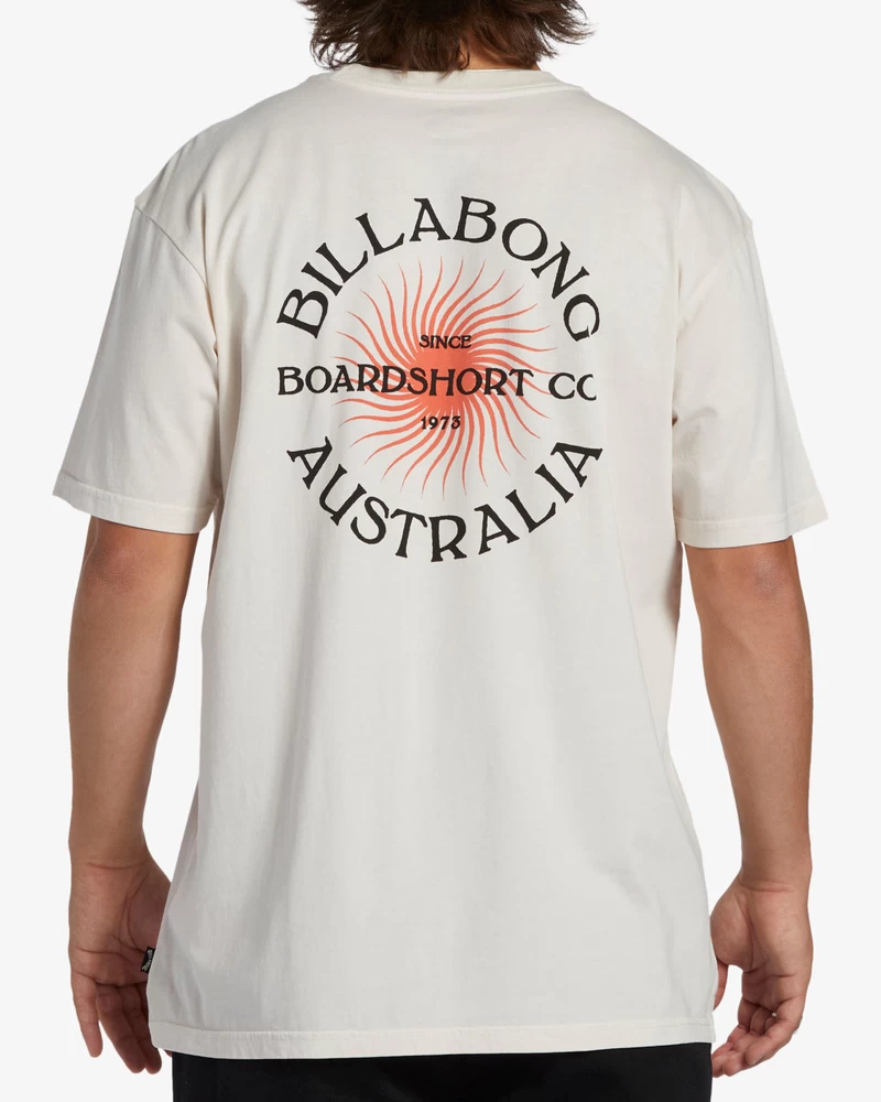 Billabong Connection Short Sleeve Wave Washed T-Shirt - Off White