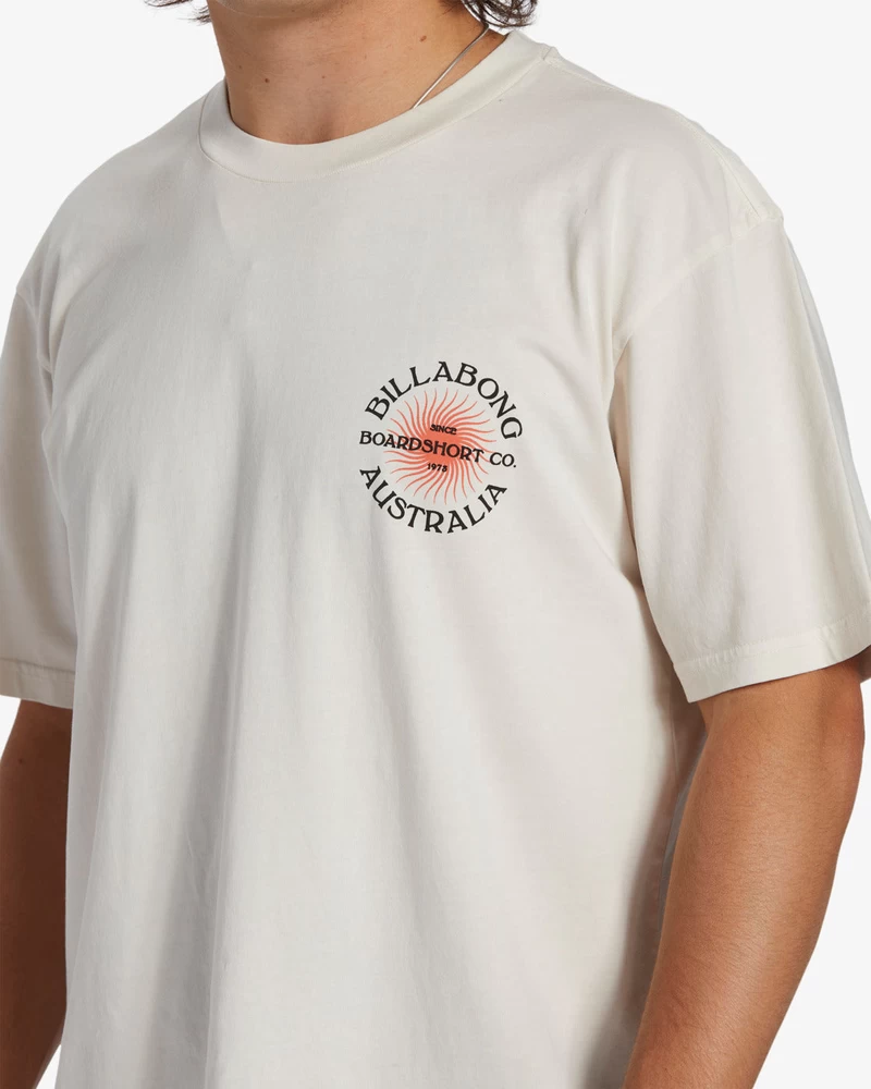 Billabong Connection Short Sleeve Wave Washed T-Shirt - Off White