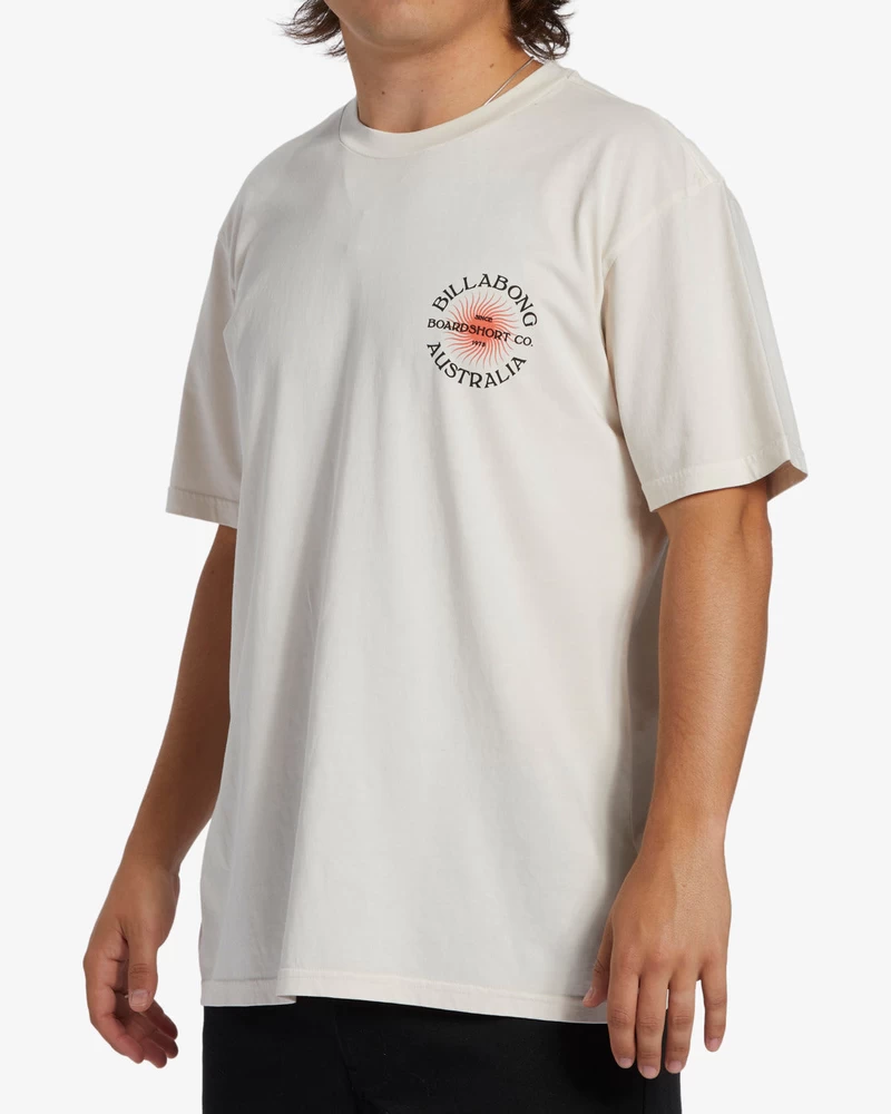 Billabong Connection Short Sleeve Wave Washed T-Shirt - Off White