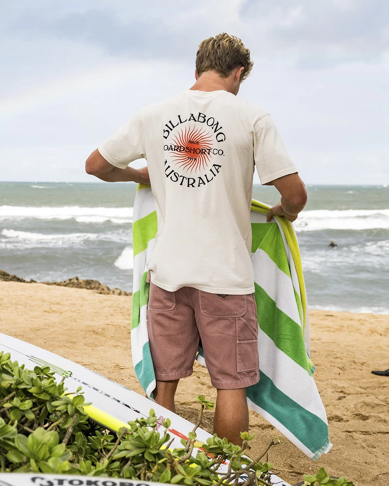Billabong Connection Golfgewassen T-shirt Met Korte Mouwen - Gebroken Wit