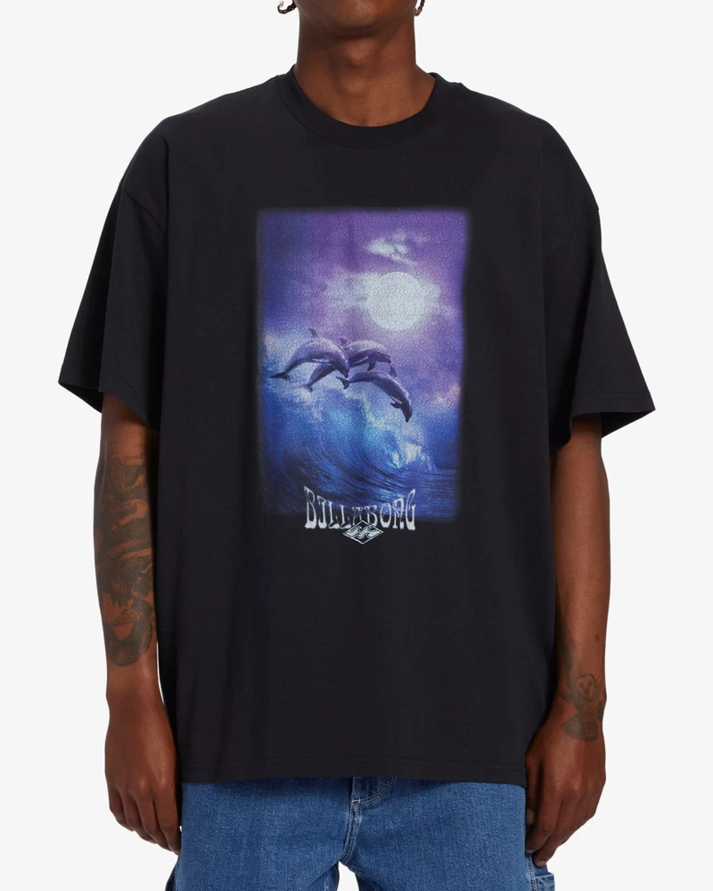 Billabong Dolfijn Liefde En T-shirt Met Korte Mouwen - Zwart