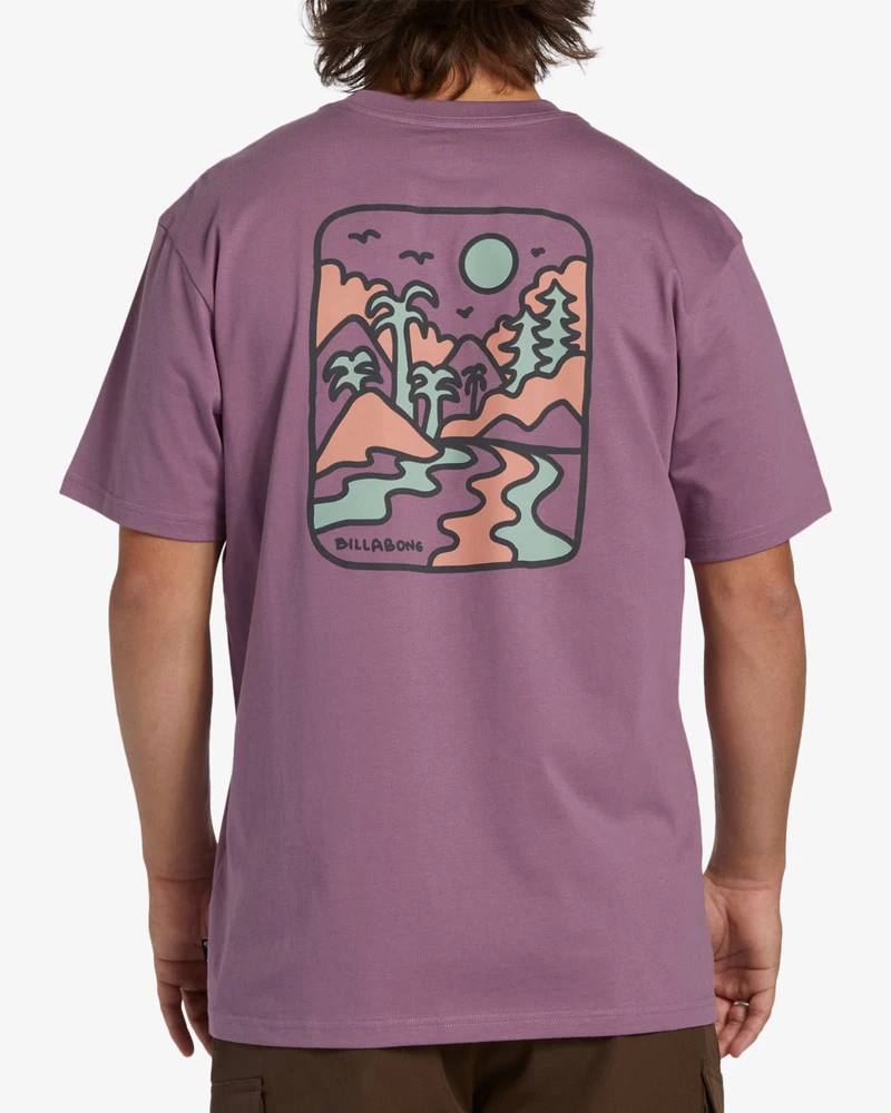 Billabong Glans T-shirt Met Korte Mouwen - Pruim