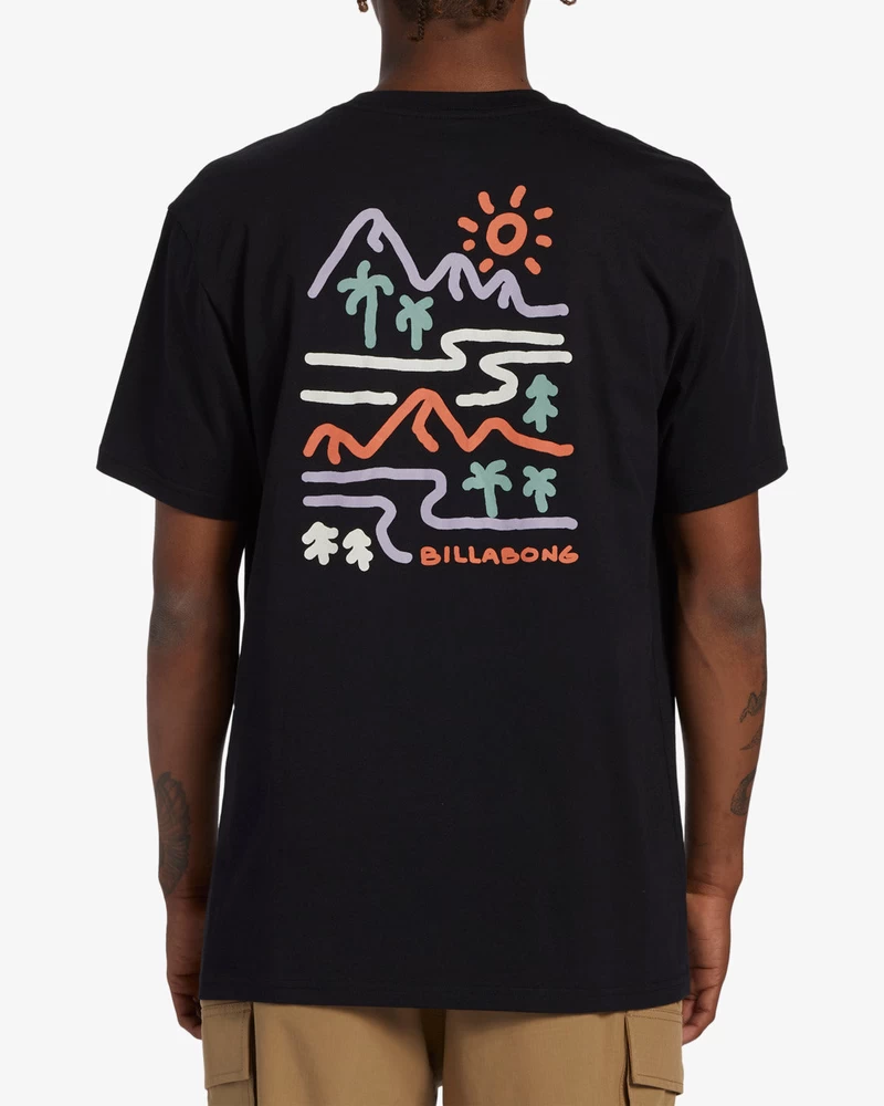 Billabong Panorama T-shirt Met Korte Mouwen - Zwart