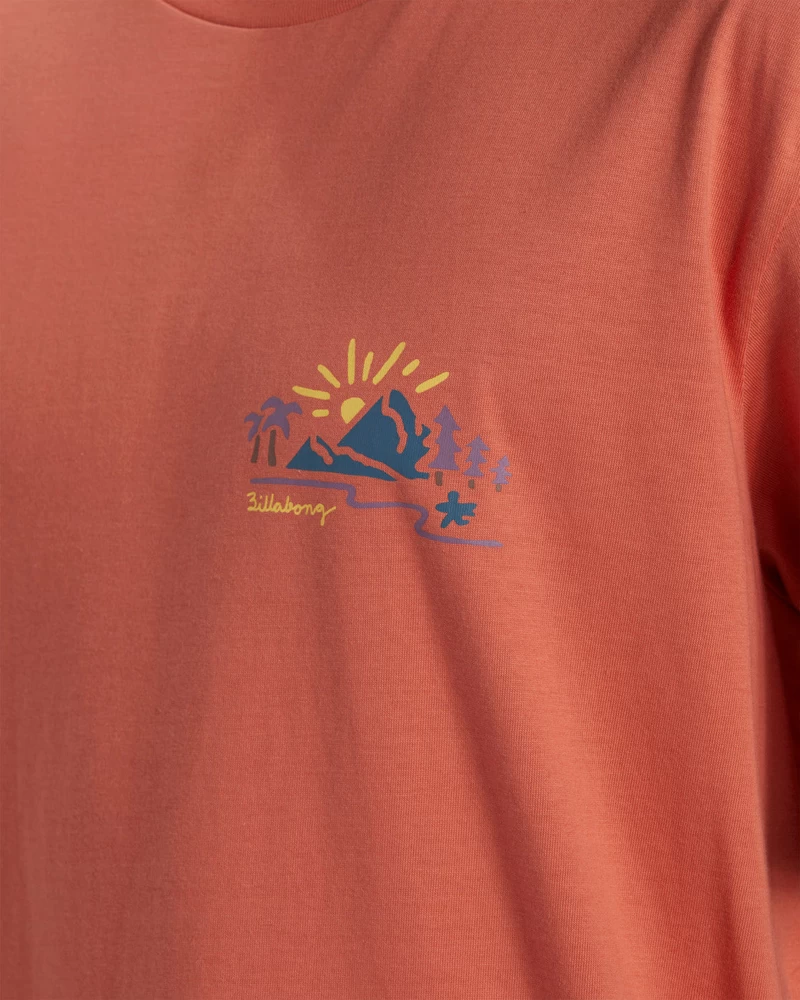 Billabong Panorama Short Sleeve T-Shirt - Coral