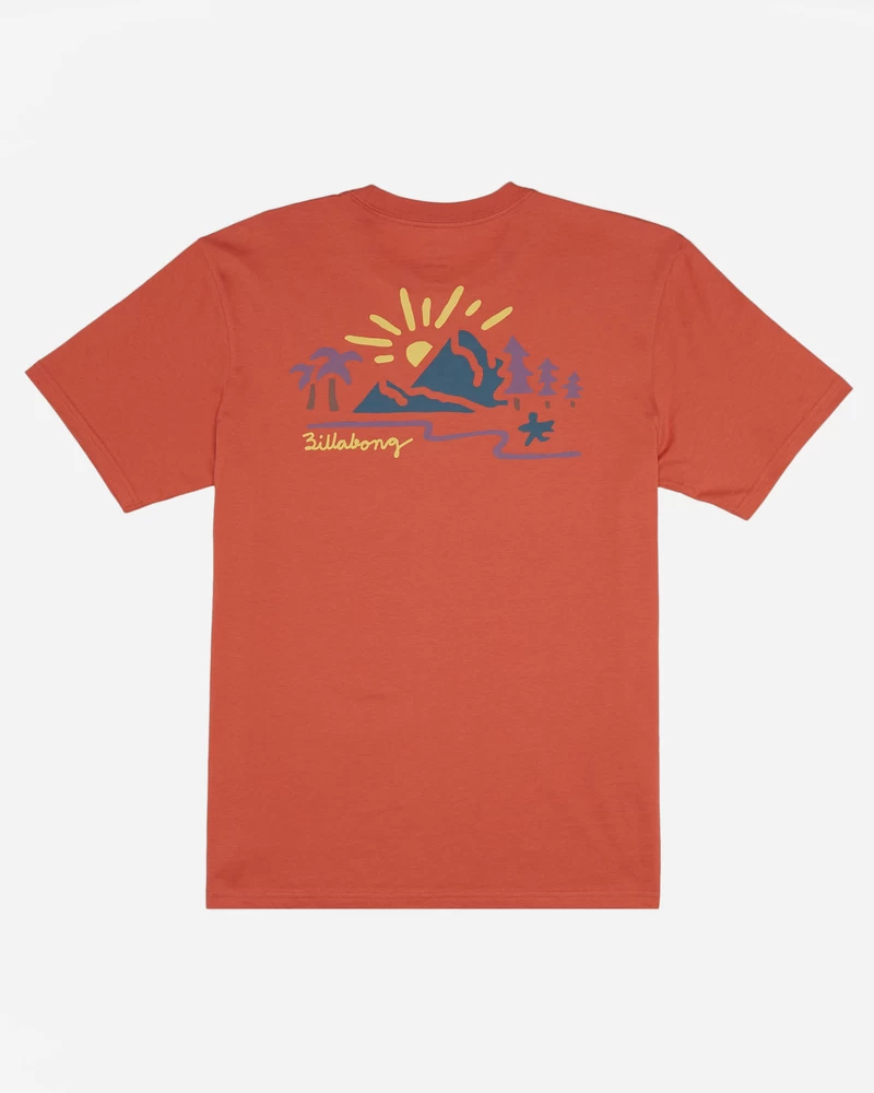 Billabong Panorama Short Sleeve T-Shirt - Coral