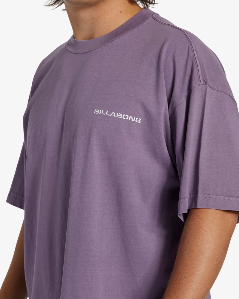 Camiseta Billabong Paradise Burning OG Manga Curta Wave Washed - Violeta Lavado