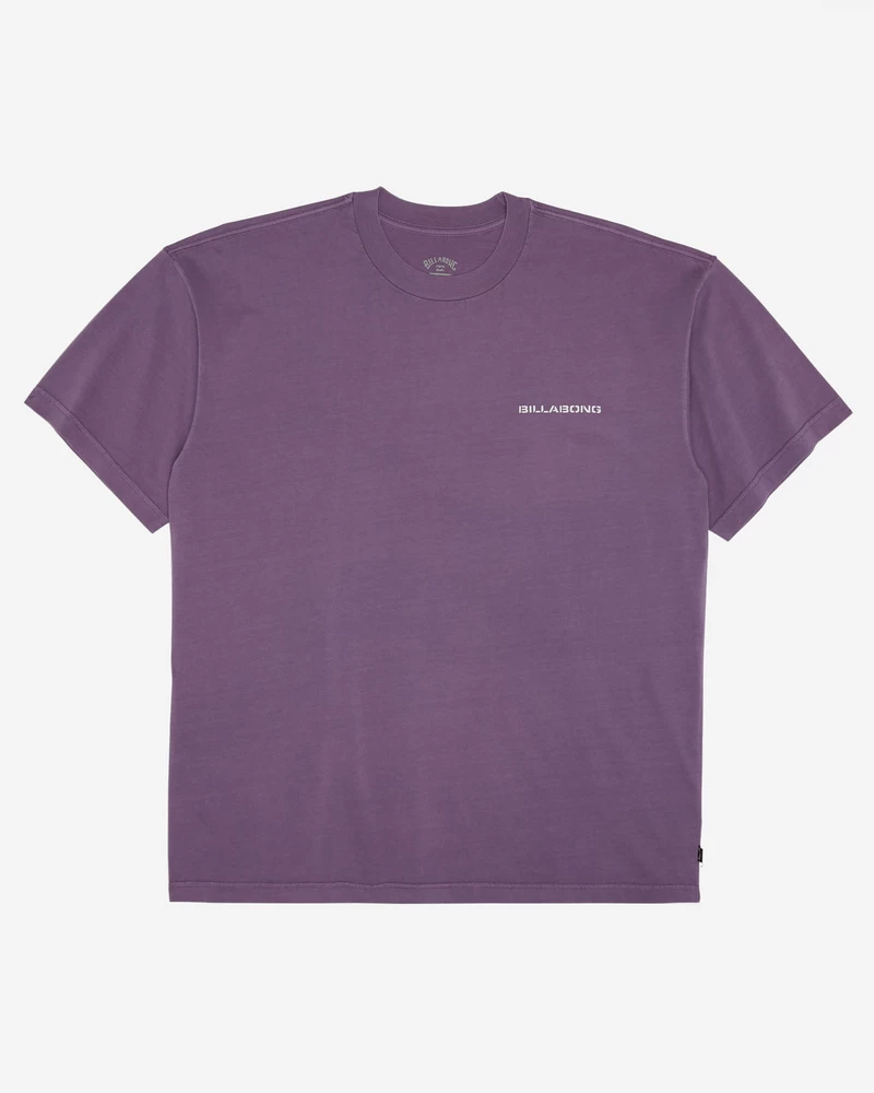 Camiseta Billabong Paradise Burning OG Manga Curta Wave Washed - Violeta Lavado