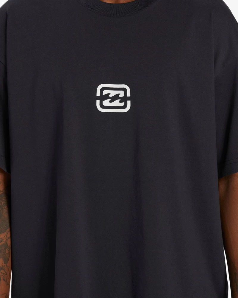 Billabong Bracket Wave OG Short Sleeve T-Shirt - Washed Black
