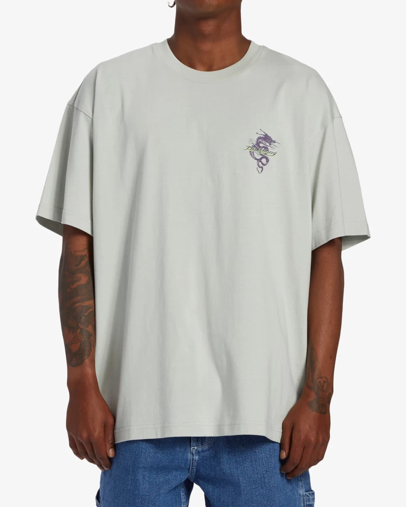 Billabong Enter The Dragon OG Short Sleeve T-Shirt - Grey Mist