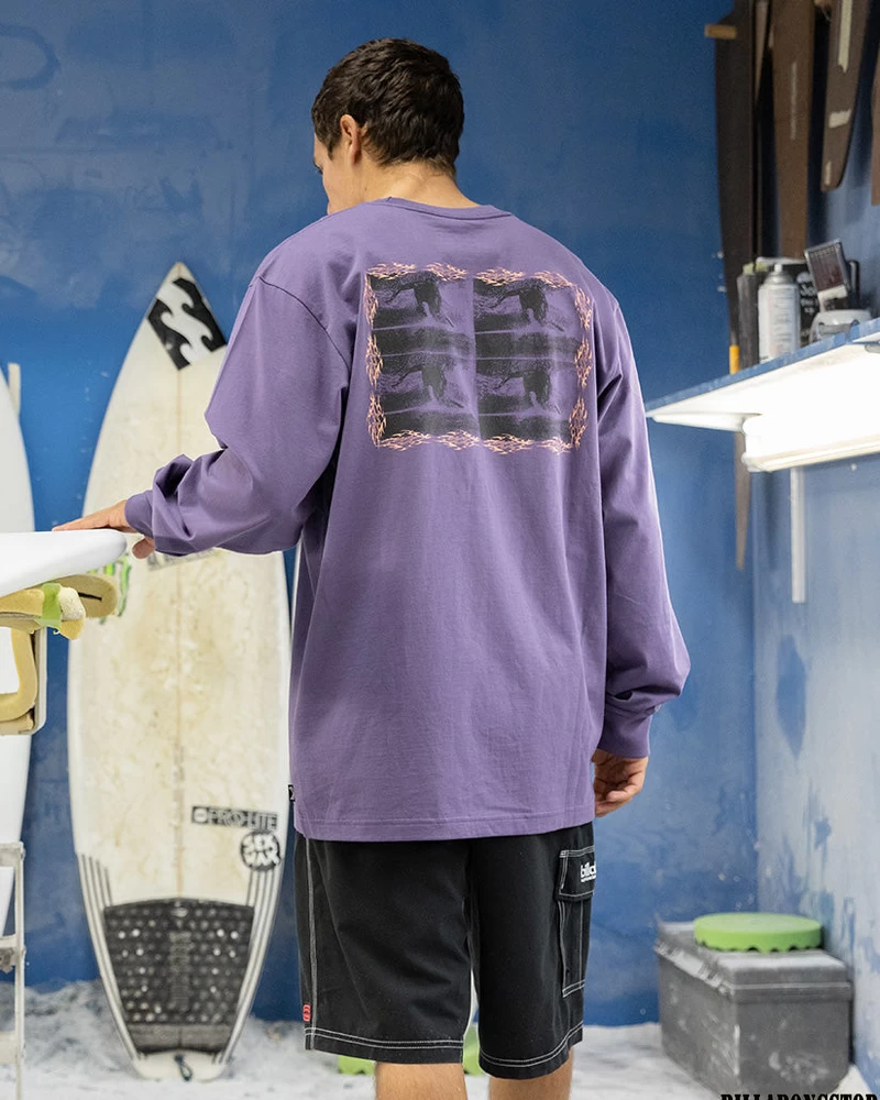 Billabong Collision OG Long Sleeve T-Shirt - Washed Violet