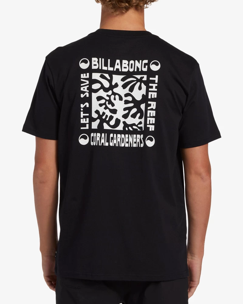 Billabong Coral Gardeners Horizon T-krekls Ar īsām Piedurknēm - Melns