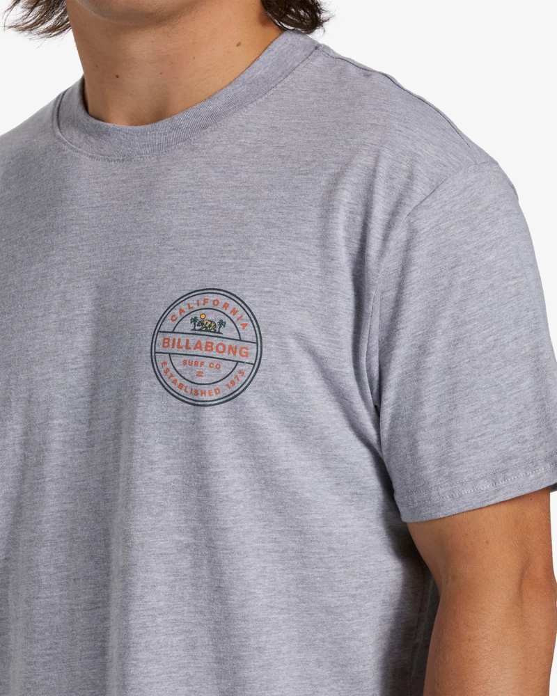 Billabong Rotor California Short Sleeve T-Shirt - Grey Heather