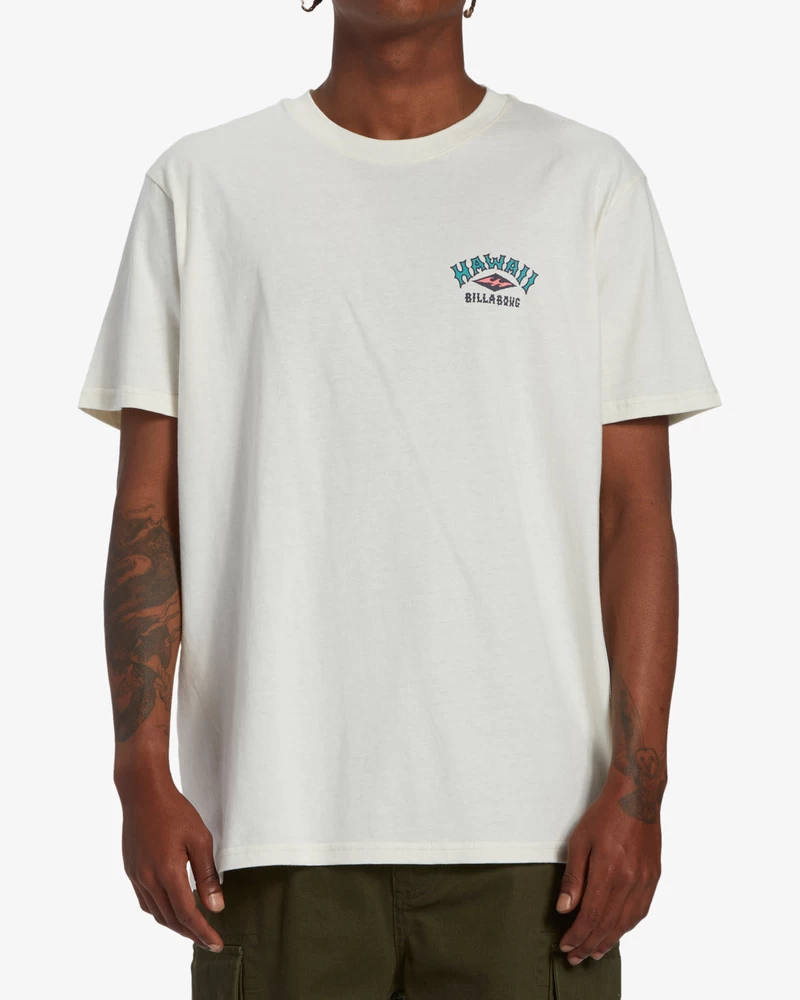Billabong Arch Hawaii Short Sleeve T-Shirt - Off White