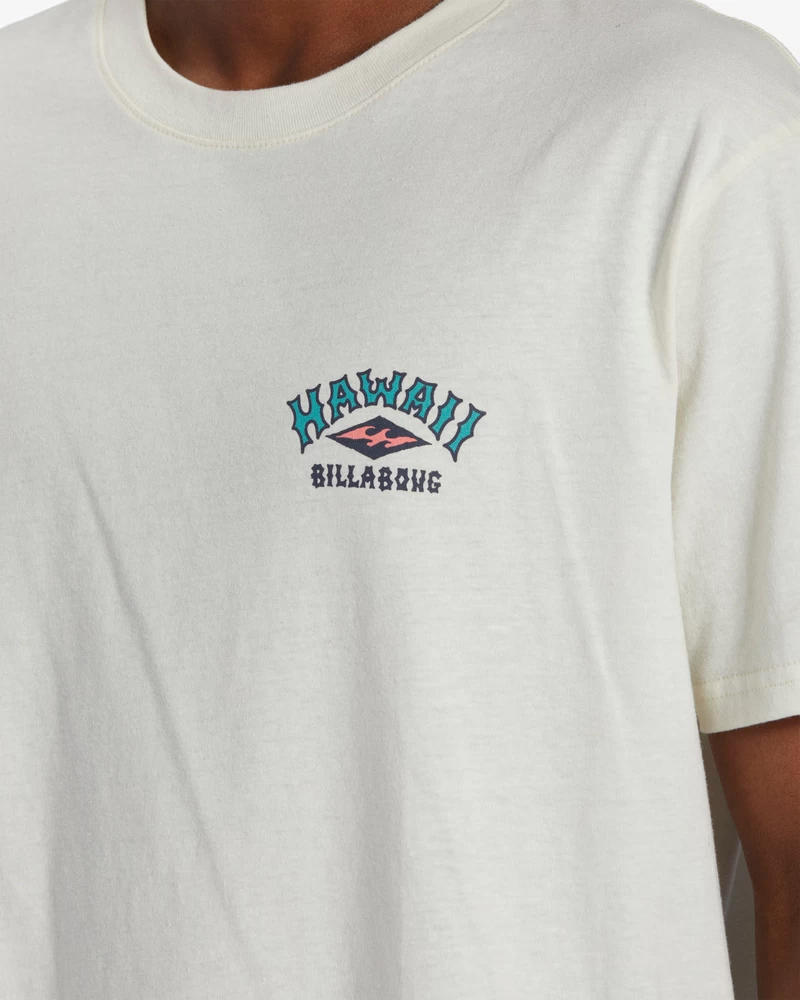 Billabong Arch Hawaii Short Sleeve T-Shirt - Off White