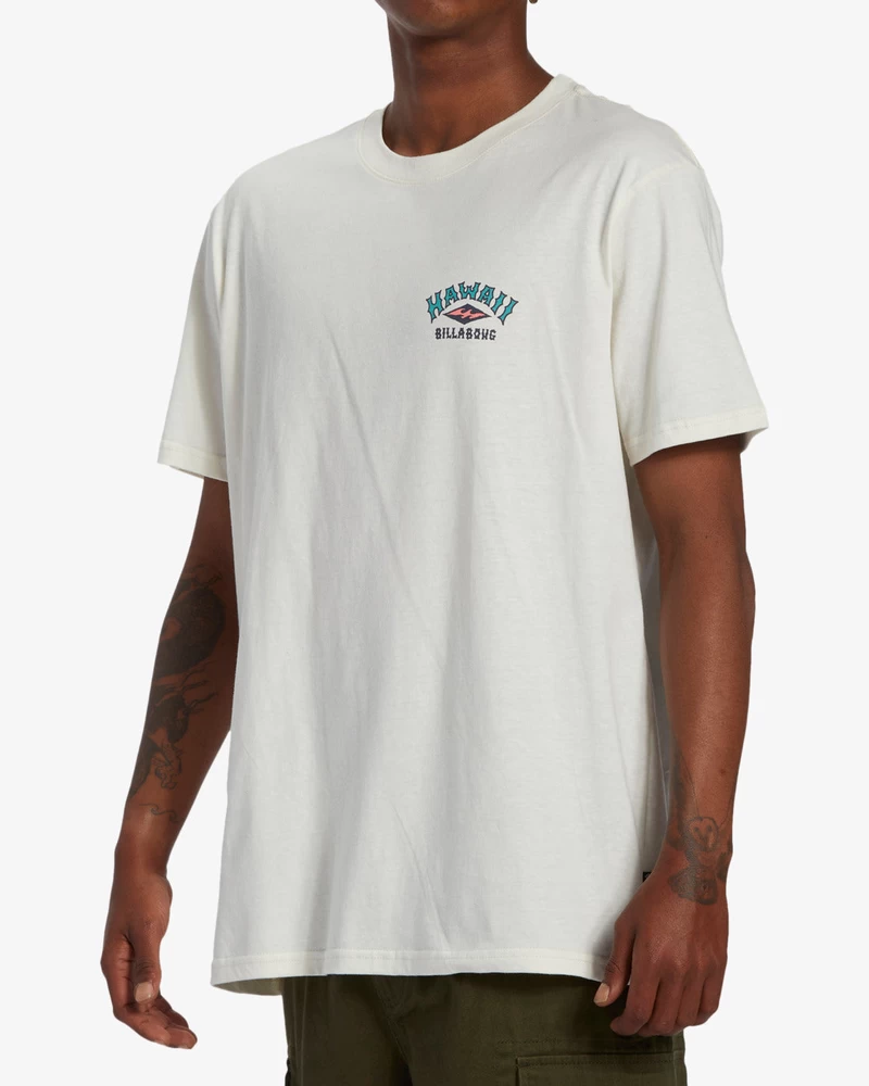 Billabong Arch Hawaii Short Sleeve T-Shirt - Off White
