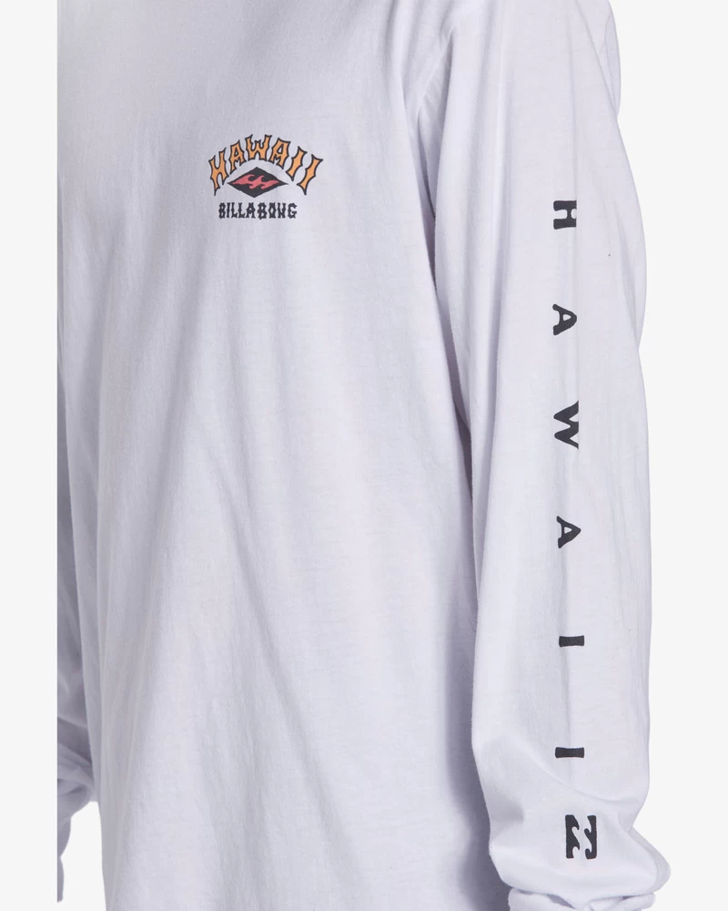 Billabong Arch Hawaii Long Sleeve T-Shirt - White