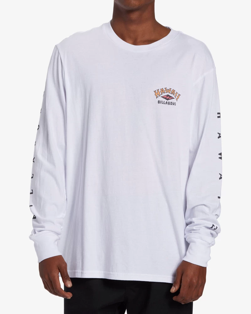 Billabong Arch Hawaii Long Sleeve T-Shirt - White