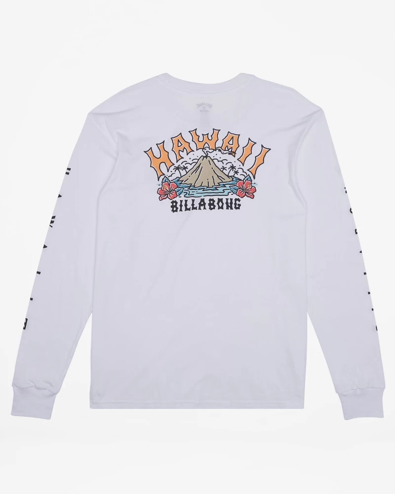 Billabong Arch Hawaii Long Sleeve T-Shirt - White