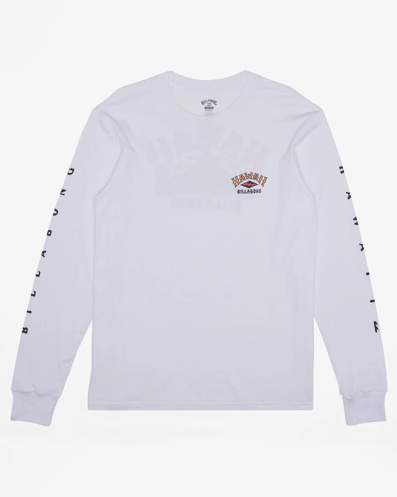 Billabong Arch Hawaii Long Sleeve T-Shirt - White