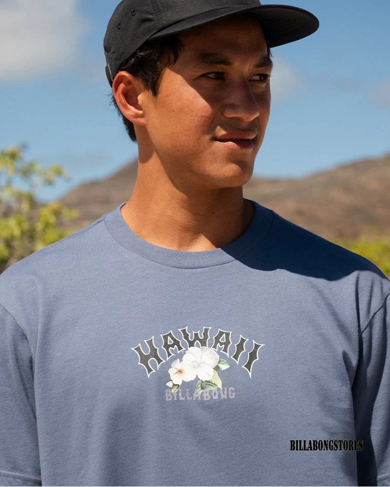 Billabong Hawaii Crew Neck T-Shirt - Slate Blue