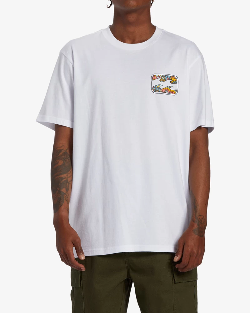Billabong Crayon Wave Short Sleeve T-Shirt - White