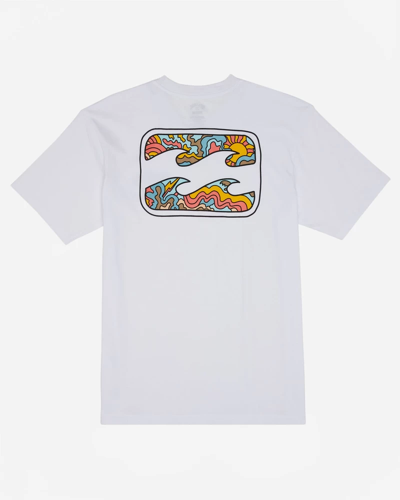 Billabong Crayon Wave Short Sleeve T-Shirt - White