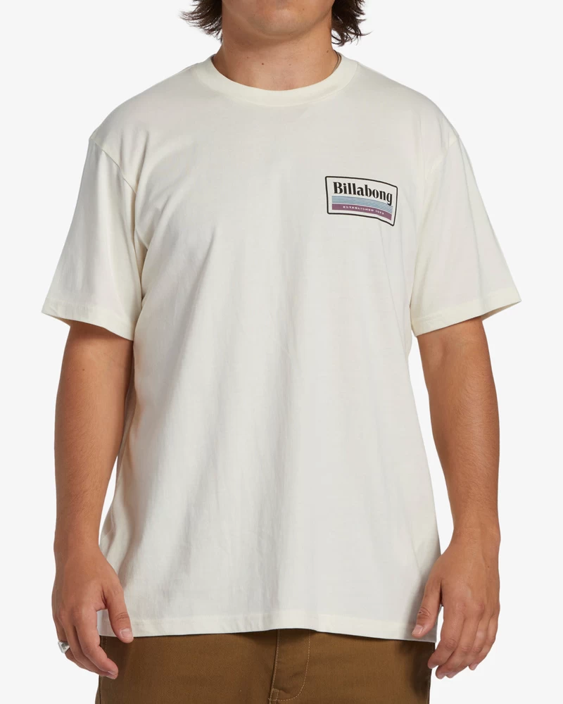 Billabong Walled Short Sleeve T-Shirt - Off White